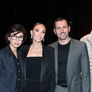 Exclusif - Rachida Dati (Ministre de la Culture), Alexandra Cardinale (Productrice du Ballet), Julien Lestel (Chorégraphe du Ballet) et Dominique Desseigne - Célébrités assistent à la générale du Ballet "Carmen" au théâtre Libre à Paris le 9 avril 2025. © Bertrand Rindoff/Bestimage