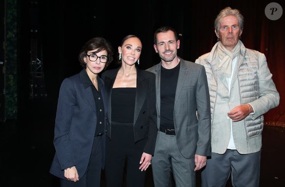 Exclusif - Rachida Dati (Ministre de la Culture), Alexandra Cardinale (Productrice du Ballet), Julien Lestel (Chorégraphe du Ballet) et Dominique Desseigne - Célébrités assistent à la générale du Ballet "Carmen" au théâtre Libre à Paris le 9 avril 2025. © Bertrand Rindoff/Bestimage