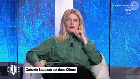 Zaho de Sagazan dans l'émission Clique sur Canal+.