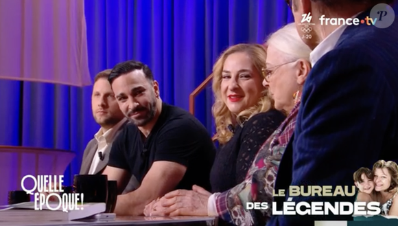 Adil Rami, Josiane Balasko et Marilou Berry sur le plateau de "Quelle Époque" le 17 janvier 2026 sur France 2