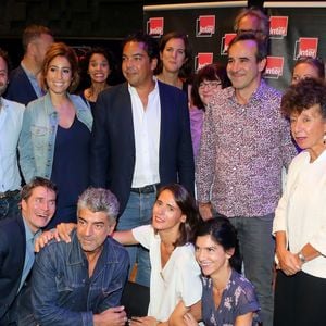 Augustin Trapenard, Léa Salamé, Patrick Cohen, Laurence Bloch - Conférence de presse de rentrée de Radio France à la Maison de la Radio à Paris le 31 août 2016. © CVS / Bestimage
