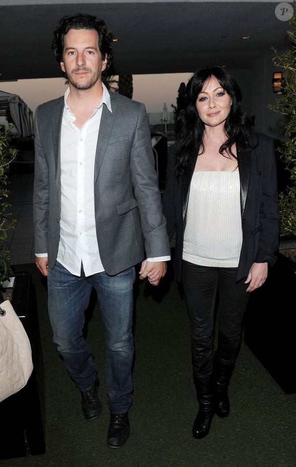 Shannen Doherty and her fiance attending the Jennie Garth 40th Birthday Celebration held at the London Hotel, Los Angeles, CA, USA on April 19, 2012. Photo by Vince Flores/AFF/ABACAPRESS.COM