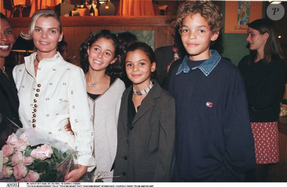 Cécilia Rodhe avec ses enfants Yéléna et Joakim Noah.
Bestimage