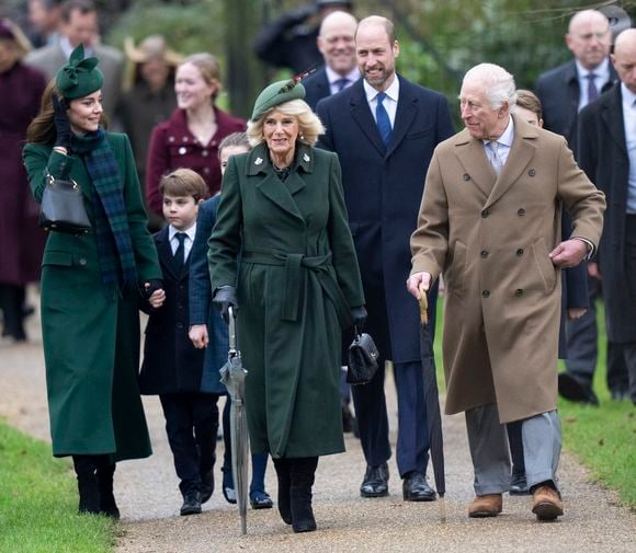 Catherine Kate Middleton, princesse de Galles, le prince George, le prince William, le roi Charles III, la reine Camilla - 25 December 2024.

Credit: GoffPhotos.com   Ref: KGC-178