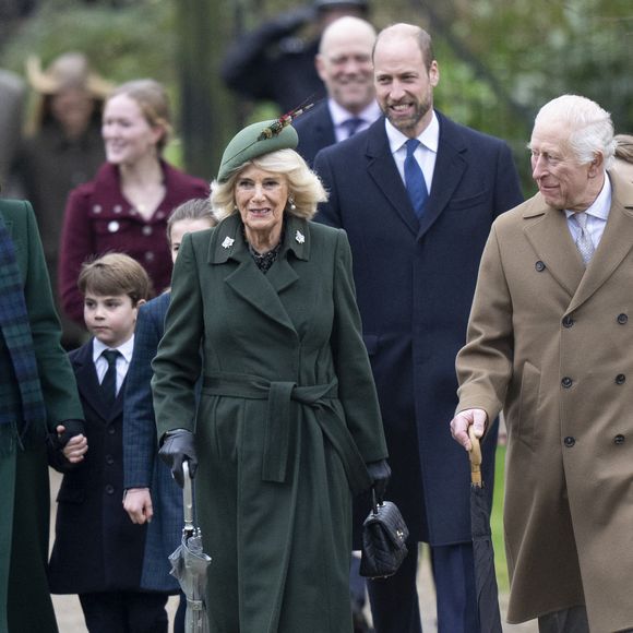 Catherine Kate Middleton, princesse de Galles, le prince George, le prince William, le roi Charles III, la reine Camilla - 25 December 2024.

Credit: GoffPhotos.com   Ref: KGC-178