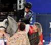 La princesse Caroline de Hanovre, sa fille Charlotte Casiraghi, Diane Fissore, la présidente du jumping et de la Fédération monégasque d’équitation, et Kim Emmen, arrivée 3eme du concours, lors de la 3ème journée du Jumping International de Monte-Carlo, le 5 juillet 2025. © Bruno Bebert/Bestimage