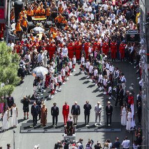 Le prince Albert II de Monaco et la princesse Charlène, Andrea Casiraghi, Bernard Arnault lors du Grand Prix de Formule 1 (F1) de Monaco Tag Heuer le 25 mai 2025. © Dante Badano / PsnewZ / Bestimage