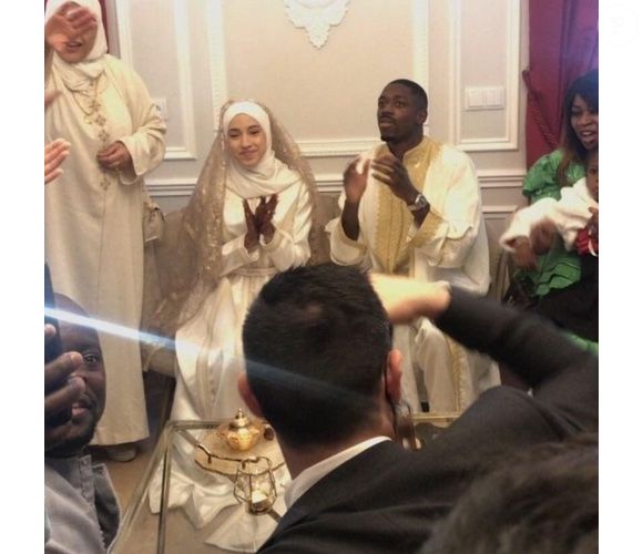 Ousmane Dembélé lors de son mariage en décembre 2021.