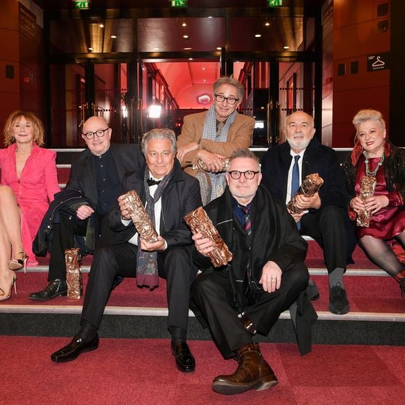 César d'anniversaire pour le Splendide - Marie Anne Chazel, Michel Blanc, Christian Clavier, Thierry Lhermitte, Gérard Jugnot, Josiane Balasko, Bruno Moynot lors de la pressroom (press room) remise des prix lors de la 46ème cérémonie des César à l'Olympia à Paris le 12 mars 2021
©  David Niviere  /  Pool / Bestimage