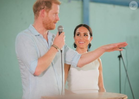 Le prince Harry et Meghan Markle lors d'un déplacement à Bogota, en Colombie.