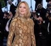 La robe mixait transparence et coupes structurées, une esthétique fidèle à la signature

Virginie Efira - Montée des marches du film "Histoires parallèles" lors du 79ème Festival International du Film de Cannes, le 14 mai 2026. 

© Olivier Borde / Bestimage