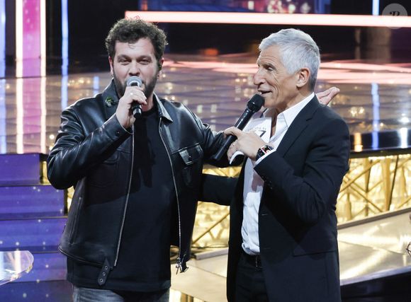 Claudio Capéo et Nagui pour la 38ème édition du Téléthon dans les studios de France 2 à Paris © Coadic Guirec / Bestimage