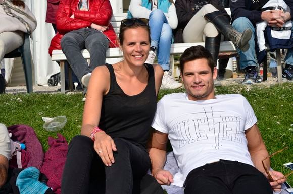 Laure Manaudou et son frère Florent Manaudou - People au "GPA Jump Festival" à Cagnes-sur-Mer, le 29 mars 2014.