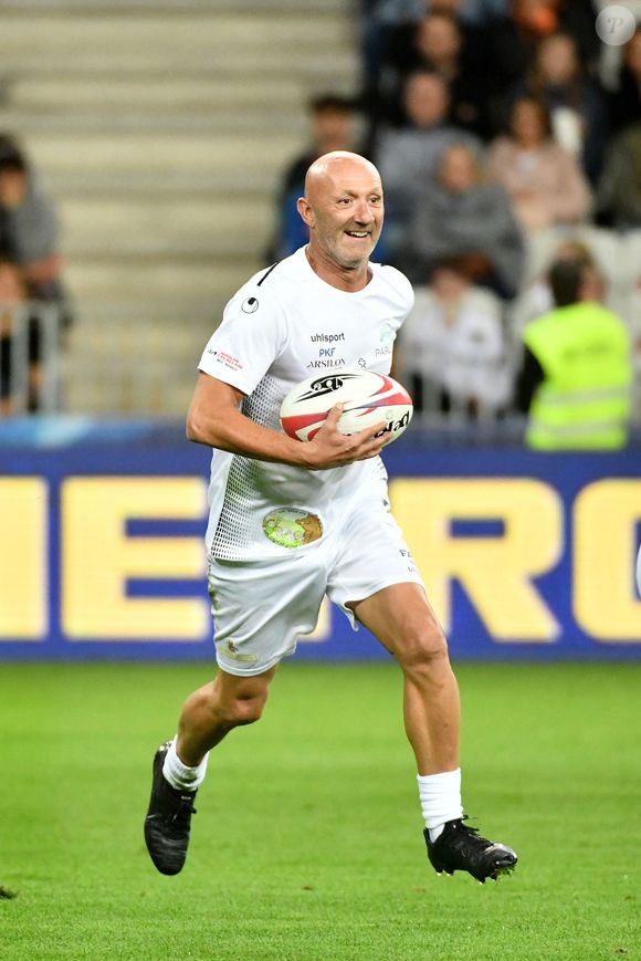 Fabien Barthez - Match des Légendes, la rencontre qui mêle le football et le rugby au profit de l'association de P. Olmeta (ancien gardien de but et co-fondateur de l'association), "Un sourire, un espoir pour la vie" s'est déroulé à Nice à l'Allianz Riviera, le 26 septembre 2022. © Bruno Bebert/Bestimage