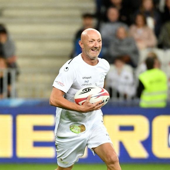 Fabien Barthez - Match des Légendes, la rencontre qui mêle le football et le rugby au profit de l'association de P. Olmeta (ancien gardien de but et co-fondateur de l'association), "Un sourire, un espoir pour la vie" s'est déroulé à Nice à l'Allianz Riviera, le 26 septembre 2022. © Bruno Bebert/Bestimage