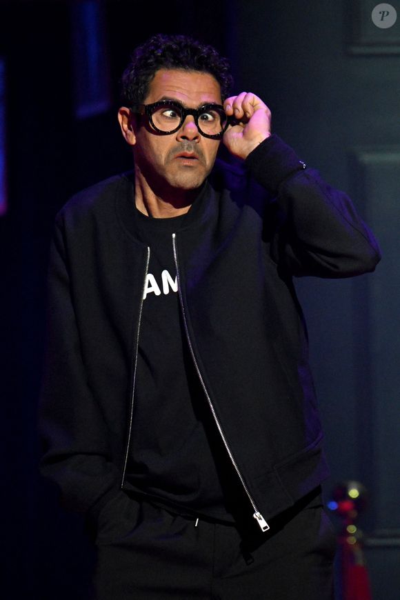 Jamel Debbouze présente les humoristes du Jamel Comedy Club sur la scène du palais Nikaia à Nice, le 27 février 2025. Se sont succédés Antek, Doully, I.Djadel, J.Santini, Nordine Ganso, R.Harjane et Kino en première partie. © Bruno Bebert / Bestimage