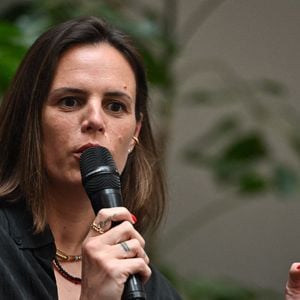 La nageuse française Laure Manaudou s'exprime lors d'une conférence de presse organisée dans le cadre des Championnats d'Europe de natation à Paris, le 16 avril 2026. Photo : Firas Abdullah/Abaca