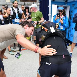 Exclusif - Marine Lorphelin (Miss France 2013) participe et finit la course MCC, 40 kms et 2300m de dénivelé positif, en marge de l'Ultra Trail du Mont Blanc (UTMB) à Chamonix le 26 août 2024.
Son compagnon Stanislas Gruau l'a soutenu sur tout le parcours

© Romain Doucelin / Bestimage