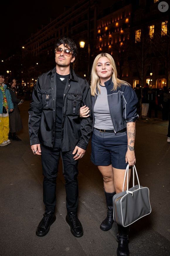 Louane Emera et son fiancé Florian Rossi à l'after party de la maison Miu Miu au club Gigi à Paris pendant la fashion week (PFW) le 11 mars 2025.
© Perusseau / Da Silva / Bestimage