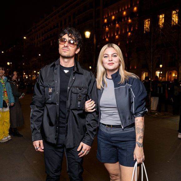Louane Emera et son fiancé Florian Rossi à l'after party de la maison Miu Miu au club Gigi à Paris pendant la fashion week (PFW) le 11 mars 2025.
© Perusseau / Da Silva / Bestimage