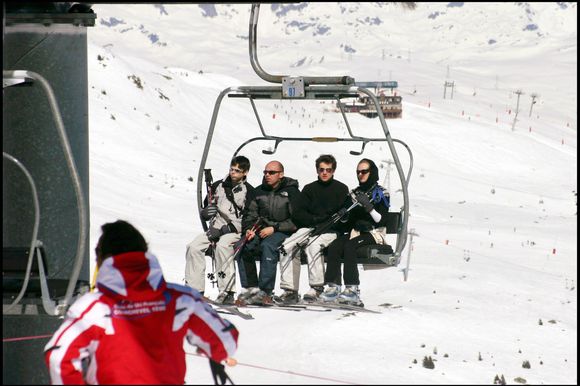 Guillaume Canet et Diane Kruger en vacances à Courchevel. 

©BestImage