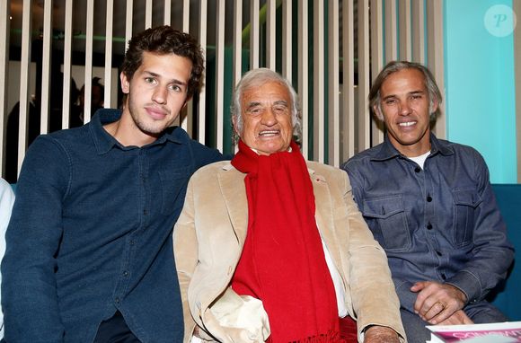 Victor Belmondo, Jean-Paul Belmondo, Paul Belmondo - A l'occasion du lancement de son nouveau livre "Mes recettes bonne humeur" (Editions du Cherche Midi), Luana Belmondo a réuni ses proches et amis épicuriens autour d'un Aperitivo concocté par le Chef Denny Imbroisi (Restaurant IDA) à Paris, le 13 Octobre 2016. © Dominique Jacovides/Bestimage