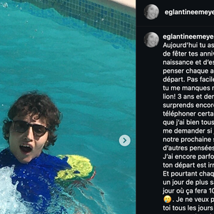 Sur Instagram, elle a partagé plusieurs photos heureuses de son « petit lion » pour célébrer sa mémoire.

Capture Instagram - Eglantine Emeye