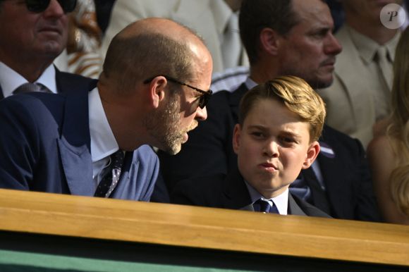 Le prince William, prince de Galles, Le prince George de Galles - Personnalités à la finale homme du tournoi de tennis de Wimbledon le 13 juillet 2025.

© Chryslène Caillaud / PsnewZ / Bestimage