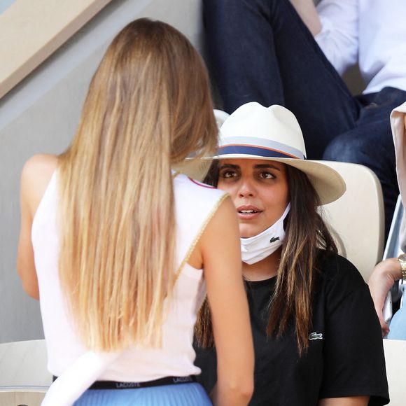 Amandine Petit, Miss France 2021 et Inés Reg - People dans les tribunes des Internationaux de France de Tennis de Roland Garros à Paris. Le 10 juin 2021
© Dominique Jacovides / Bestimage