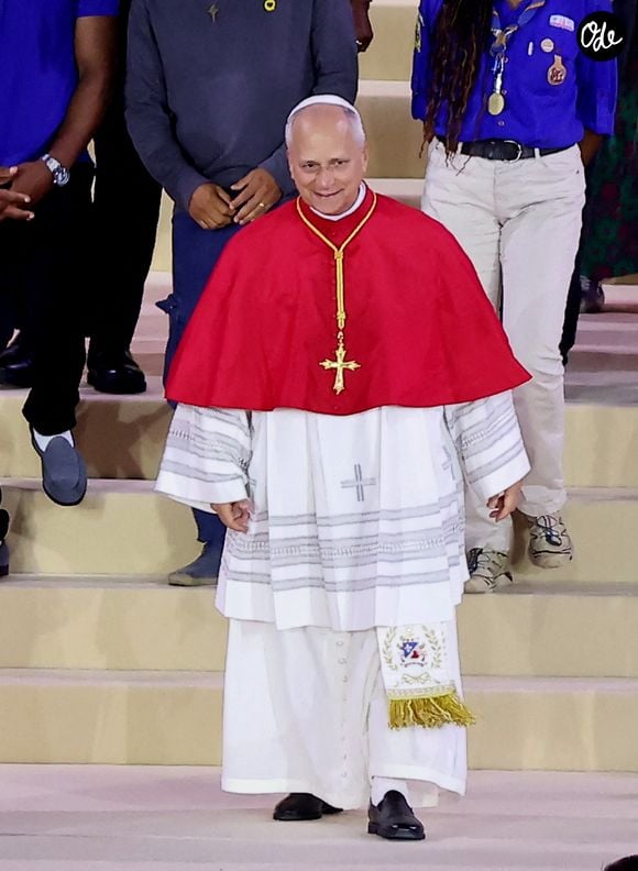 Le pape Léon XIV au Stade de France, à Saint-Denis, en périphérie de Paris, le 25 septembre 2026, pour présider une veillée de prière avec des jeunes de 17 à 35 ans, dans le cadre de sa visite de quatre jours en France.
© Jacovides-Moreau/Bestimage