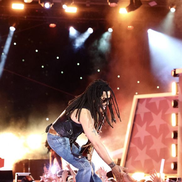 Lenny Kravitz au spectacle pyrotechnique Macy's 2025 à Brooklyn, NY, USA le 4 juillet 2025. 
Photo par Walik Goshorn/MediaPunch/ABACAPRESS.COM