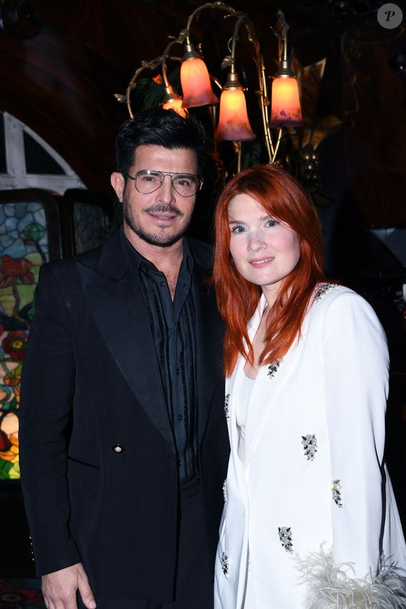 Vincent Niclo, Adeline Toniutti lors de la soirée Omar Harfouch "Dîner chez Maxim's" à Paris le 9 octobre 2024. © Rachid Bellak / Bestimage