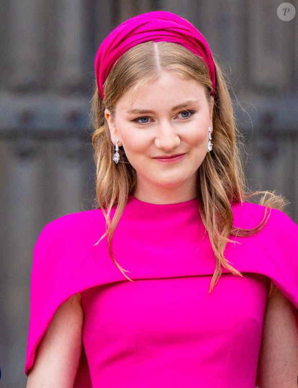 La princesse Elisabeth assiste au Te Deum à la cathédrale Saint-Michel et Sainte-Gudule à Bruxelles, en Belgique, lors de la fête nationale belge 2024. 21 juillet 2024. Photo by Mischa Schoemaker/ABACAPRESS.COM