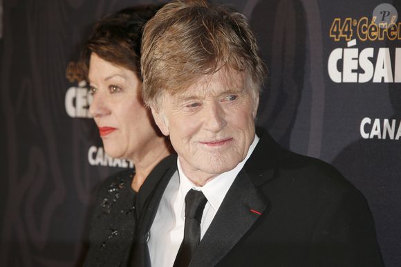 Robert Redford et sa femme Sibylle Szaggars - Photocall de la 44ème cérémonie des César à la salle Pleyel à Paris. Le 22 février 2019 
© Christophe Aubert via Bestimage