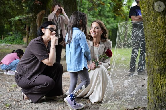 Catherine (Kate) Middleton, princesse de Galles, visite l'école maternelle Salvador Allende à Reggio Emilia (Italie), lors de son voyage consacré à la petite enfance, le 14 mai 2026.
© GOFF / Bestimage