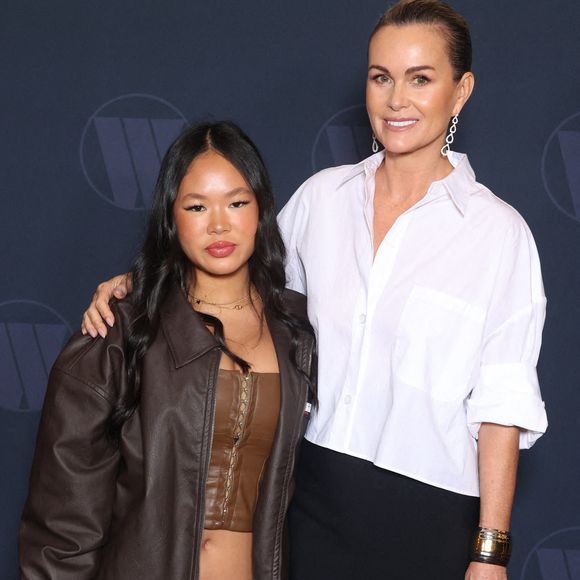 Laeticia Hallyday et sa fille Joy Hallyday assistent à la première de Largo Winch : Le Prix de l'argent au Grand Rex à Paris, France, le 18 juin 2024. Photo par Jerome Dominé/ABACAPRESS.COM