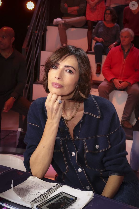 Exclusif - Géraldine Maillet, sur le plateau de  TBT9 présenté par C.Hanouna, et diffusé en direct sur W9, Paris, France, le 22 octobre 2025. © Jack Tribeca / Bestimage