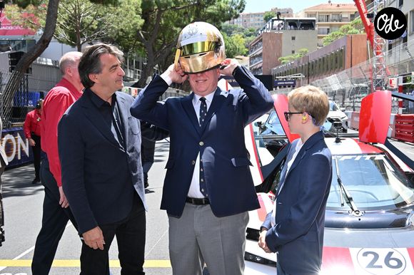 Le prince Albert II de Monaco et son fils le prince Jacques de Monaco, marquis des Baux avec Yannick Alléno lors du Formula 1 Louis Vuitton Grand Prix de Monaco 2026 le 7 juin 2026. © Bruno Bebert/Bestimage