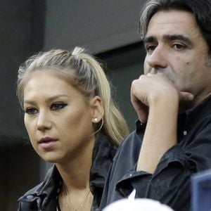 Anna Kournikova regarde Kei Nishikori du Japon contre Marin Cilic de la Croatie dans la finale masculine au Arthur Ashe Stadium à l'US Open de tennis au USTA Billie Jean King National Tennis Center à New York City, NY, États-Unis le 8 septembre 2014. Photo par John Angelillo/UPI/ABACAPRESS.COM