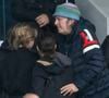 Billy et Alfred, tous deux pré-adolescents.

Philippe Katerine et ses deux enfants, Billy et Alfred en tribunes lors du match de football Ligue 1 Uber Eats opposant le Paris Saint-Germain (PSG) au Racing Club de Strasbourg Alsace (RCSA) au Parc des Princes à Paris, France, le 21 octobre 2023. Le PSG a gagné 3-0. 

© Cyril Moreau/Bestimage