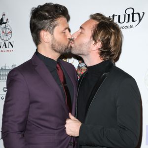 Christophe Beaugrand et son mari Ghislain Gerin - 46ème édition du Gala "Best Awards" à l'hôtel Georges V à Paris le 11 décembre 2023. © Coadic Guirec / Bestimage
