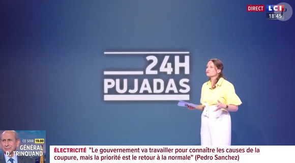 David Pujadas retrouve sa chroniqueuse Fanny Weil dans son émission sur LCI, laquelle annonce être enceinte.