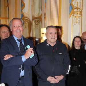 Michel Leeb et Jean-Marie Bigard - Rachida Dati remet à Chantal Ladesou les insignes de Chevalier de la Légion d'Honneur au ministère de la Culture à Paris le 2 février 2026.

© Philippe Baldini / Bestimage