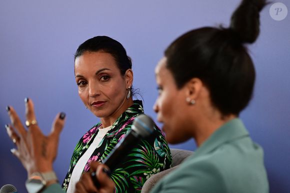 Une conférence sur le thème de la création de nouveaux horizons entre sport et divertissement avec Adil Rami, Sarah Ourahmoune, Allison Pineau et Inès Lagdiri-Nastasi au Loft Akili Mirari - Hôtel Five Seas à Cannes le mardi 19 mai 2026. © Romain Doucelin / Bestimage
