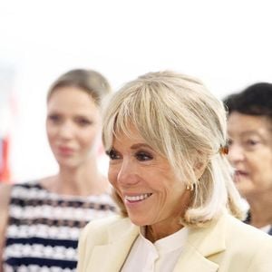La princesse Charlène de Monaco, Brigitte Macron lors de l'opération Water Safety Day à la piscine du stade Louis II à Monaco le 8 juin 2025.

© Dominique Jacovides / Bestimage