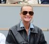 Laeticia Hallyday dans les tribunes lors des Internationaux de France de Tennis de Roland Garros 2025. Paris, le 26 mai 2025. © Jacovides-Moreau/Bestimage