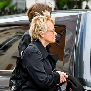 Muriel Robin lors des funérailles de B. Chirac à la basilique Sainte-Clotilde à Paris (7e) le 12 juin 2026. L’ancienne première dame de France est décédée le 5 juin 2026 à l’âge de 93 ans. 
© Jacovides / Liewig / Bestimage