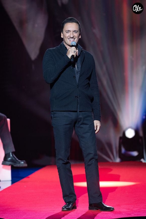 Dany Brillant pour les surprises lors de l'enregistrement de l'émission "La Boîte à secrets", présentée par F.Bollaert et diffusée le 2 janvier 2026 sur France 3, dans les studios du Lendit à Saint-Denis, France, le 1er décembre 2025. © Cyril Moreau/Bestimage