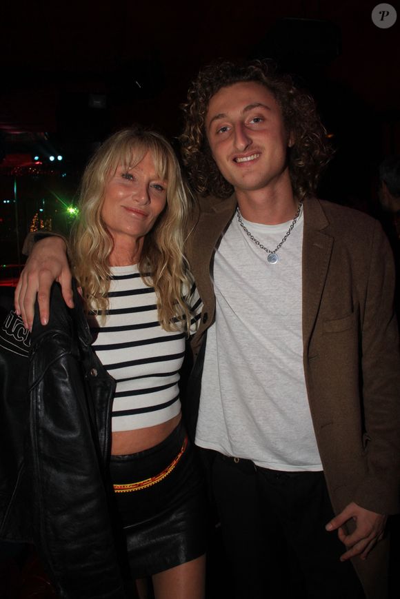 Exclusif - Isabelle Camus et son fils Joalukas Noah - People à l'after au Pink à Paris, à l'occasion des 20 ans du club. Le 16 novembre 2023