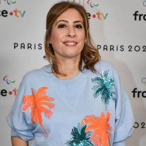 La journaliste française Léa Salamé pose pour un photocall avant la conférence de presse "Paris 2024" de France Télévision à Paris le 11 juin 2024. Photo par Firas Abdullah/ABACAPRESS.COM